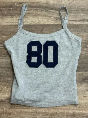 Edikted '80s Babe Appliqué Cotton Crop Tank Top Women’s XS thumbnail 2