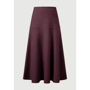 Brand New OGL Women's Size M cran/Purple Wool Like Flared Midi Length Skirt thumbnail 2