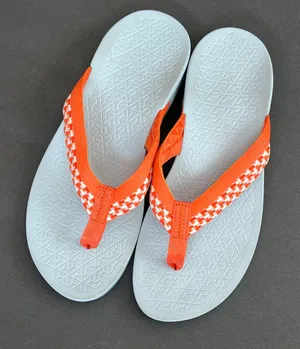 Chaco Aurora Cloud Flipflop Orange and White Sandals thumbnail 1