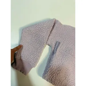 Aerie Dream Sherpa Quarter Zip Pullover Sweatshirt Womens Sz Small Lavender thumbnail 5