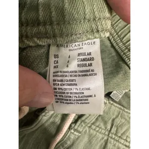 American‎ Eagle Women Olive Green Utility Jogger Pants Size 6 Regular Drawstring thumbnail 7