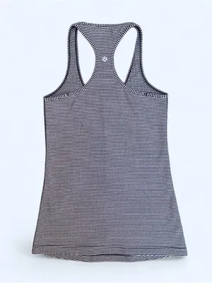 Lululemon Cool Racerback Gingham Inkwell yoga Pilates gym activewear training thumbnail 4