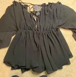 Michael Costello Revolve  Black Romper thumbnail 3