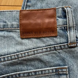 J Crew point sur distressed button fly light wash denim straight leg jeans thumbnail 4