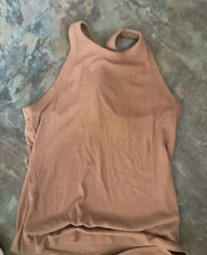 Old Navy tan ribbed tank top thumbnail 1