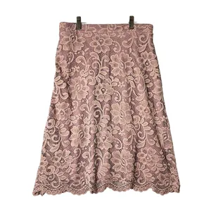 Olivia Blu Skirt‎ Womens M Rose Pink Lace Midi Skirt Romantic Vintage Girly thumbnail 2