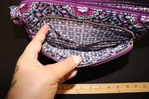 Vera Bradley RFID Little Hipster Crossbody Bag in Raspberry Medallion thumbnail 4