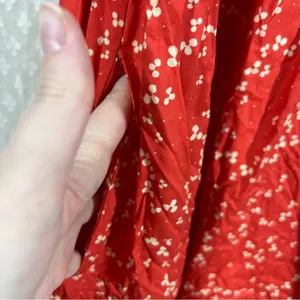 Everlane Red‎ White Floral The Smock Maxi Dress thumbnail 5
