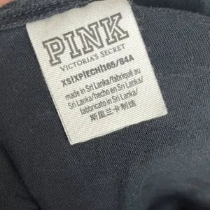 Victoria's‎ Secret Pink Women's XS T-Shirt Black Neck Lacing Dog Logo Love Pink thumbnail 6