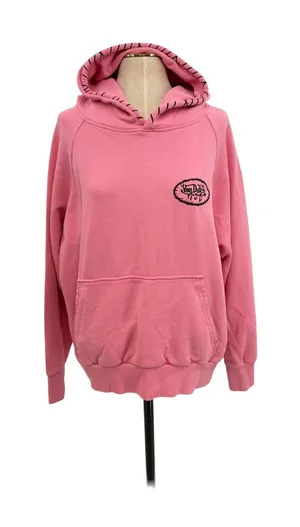 Von Dutch MJB Pink Hoodie Embroidered Logo Patch Y2K Streetwear Size Medium‎ thumbnail 1