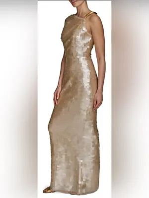 NEW Donna Karan New York Paillette Sequin Column sz 2 thumbnail 2
