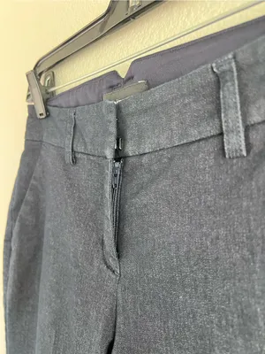 Express Women's Editor Slim Flare Low Rise Stretch Dark Indigo Trousers thumbnail 2