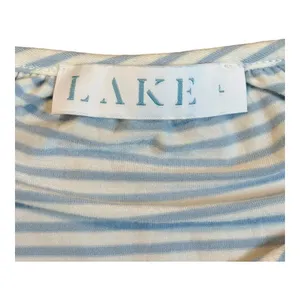 LAKE‎ Pajamas Pima Long Sleeve Top Womens L Blue Striped Modal Lounge Sleepwear thumbnail 6