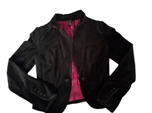 White House Black Market Black Blazer with Pink Interior thumbnail 1
