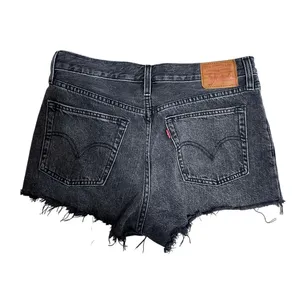 Levi's 501 Short Trashed Black denim shorts size‎ 29 thumbnail 7