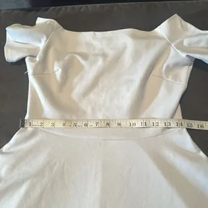 Sarin Matthew’s Women’s White Off The Shoulder High Low Dress Size M thumbnail 8