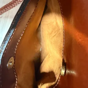 Patricia Nash Cameley Tote Italian Leather Heritage‎ Tan Braided Handle Bag thumbnail 9