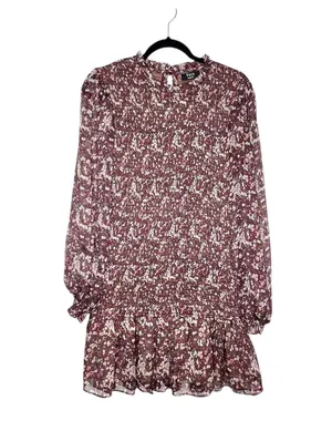 VICI Smocked Floral Chiffon Dress Multicolor Size Medium thumbnail 4