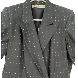 Tahari Vintage 80's L Blazer dress Short Retro Polka Dot Coquette Vintage Secretary thumbnail 3