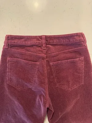 Quince Corduroy Pants Burgundy Straight Leg Organic Cotton 26 Inseam thumbnail 7