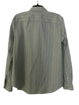 Ralph Lauren Light Green Striped Button Down Shirt Size Large thumbnail 2