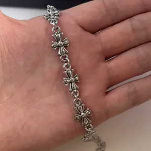 Cross Link Chain Bracelet for Men Women Streetwear Hip Hop Punk Unisex Style thumbnail 5
