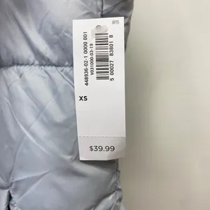 Old Navy Womens‎ Puffer Vest Size XS Gray Fleece Lined Full Zip Outdoor Fall thumbnail 5