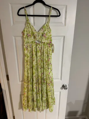LIKELY Giuliana Dress in Sharp Green Multi thumbnail 2
