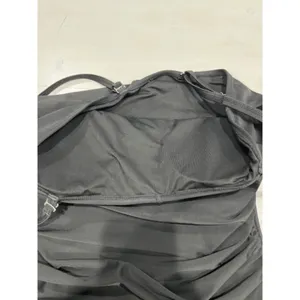 Black One Piece‎ Swimsuit Ruched Tummy Control Spaghetti Strap XL thumbnail 4