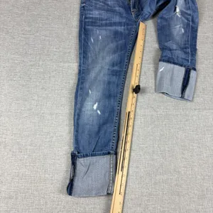 Hudson Crop Muse Jeans Womens 26 Blue Mid Rise Skinny‎ Cuffed Ankle Zip Denim thumbnail 7
