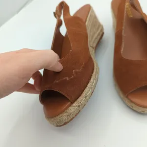 Barbour Nadia Women's Brown Suede Espadrille Wedge‎ Slingback Sandals US 8 UK 6 thumbnail 6