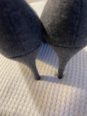 Nine West Gray Pointed-Toe Pumps with Crystal Accent thumbnail 8