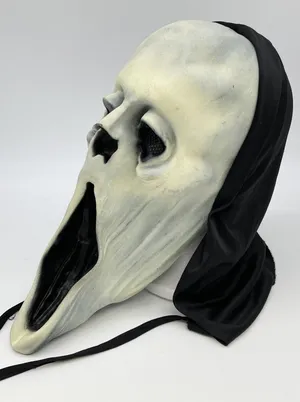 Paper Magic Group Halloween Scream Mask Vintage 2003 Hooded Skull Ghoul Adult thumbnail 1