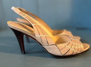 Cole Haan Beige Sling Back Heels, Size 8 thumbnail 4