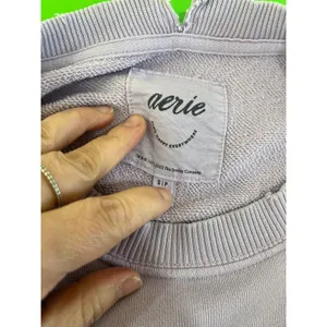 Aerie Oversized Graphic Sweatshirt‎ Purple Cozy Casual Pullover Size S Trendy thumbnail 8