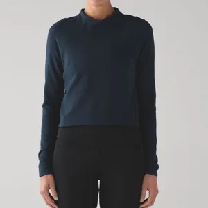 Lululemon Women's‎ 6 Hill And Valley Mock Neck Pullover Nocturnal Teal Crop thumbnail 10
