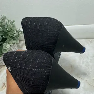 Betabrand On Your Mark Cut-Out‎ Heels Comfort Black/Blue Sz 8.5 Workwear Office thumbnail 6