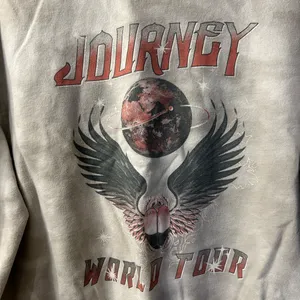 Journey World Tour Graphic Crewneck Pullover Sweatshirt Grey Tie Dye Size M thumbnail 3