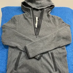 Lululemon Athletica Gray/Black It’s Fleecing Cold Pullover Hoodie Half zip thumbnail 3