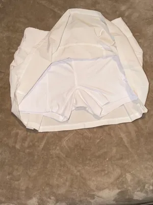 White Women's Pleated Tennis Skirt thumbnail 2