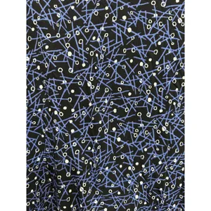 Charter Club Woman Deep V-Neck Blue and Black Pattern Blouse Plus Size 1X thumbnail 4