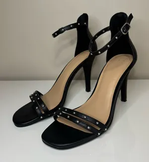 A New Day Enya Black Studded Barely There Pumps thumbnail 1