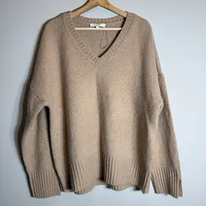 Favorite Daughter The William Sweater Wool Cashmere Women's Large Almond NWOT thumbnail 6