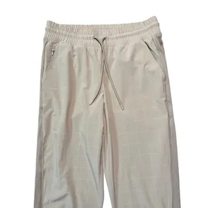 Athleta Brooklyn Textured Jogger Tan Windowpane Plaid Print thumbnail 3