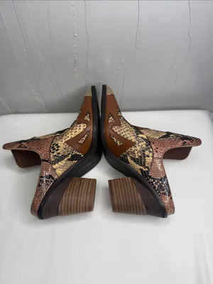 Gianni Bini "Maerren" Western Snake Print Mules thumbnail 3