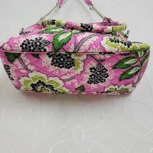 Vera Bradley Crossbody‎ Shoulder Bag Pink Print Fabric Handbag Purse Pocketbook thumbnail 5