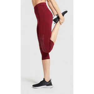 Gymshark Burgundy Claret Cropped Capri Athletic Leggings XS NWOT thumbnail 9