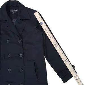 1 Madison Rain Trench Coat Womens Small Black Lined Jacket thumbnail 7