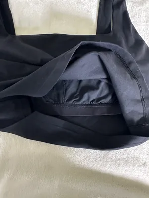 CRZ yoga Black Square-Neck Crop Tank Top thumbnail 3