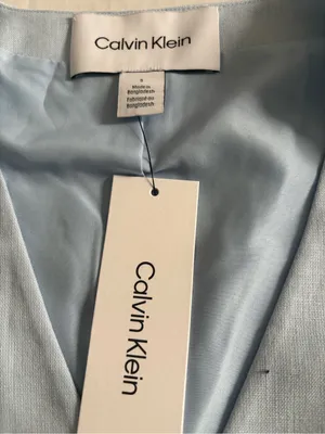 New Calvin Klein Linen Blend Button Front Vest-S thumbnail 6